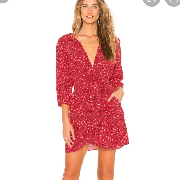 NEW NWT Free People Red Floral Clara Tunic - Picture 1 of 3